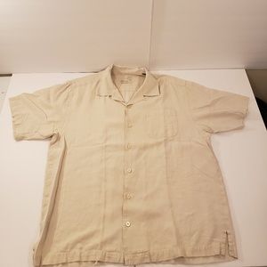 Tommy Bahama Button Up Silk Short Sleeve Mens L